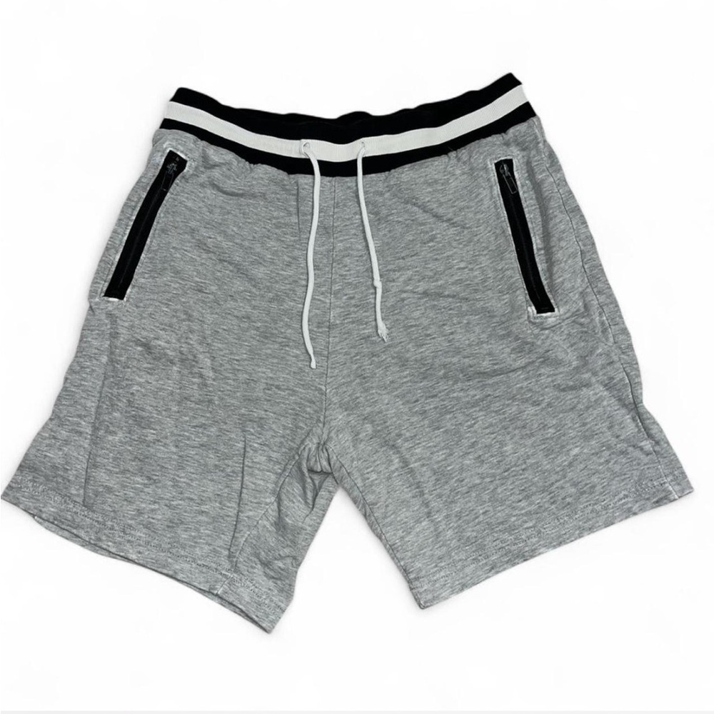 H&M Men's Athletic Gray Shorts with Black Accents
